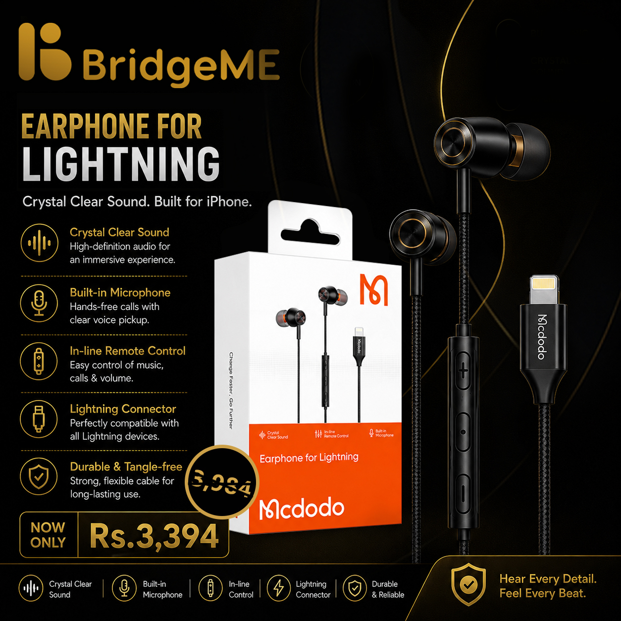 MCDODO Earphone for LIGHTNING
