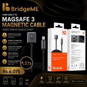 MCDODO 140W USB-C TO MAGSAFE 3 MAGNETIC CABLE